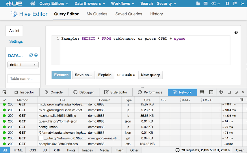 Hue - The open source SQL Assistant for Data Warehouses