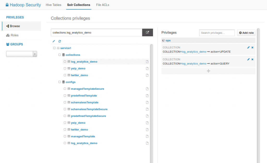 Listing of Solr collection