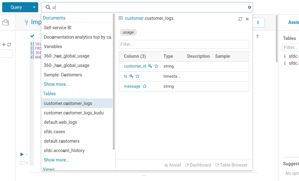 Hue - The open source SQL Assistant for Data Warehouses