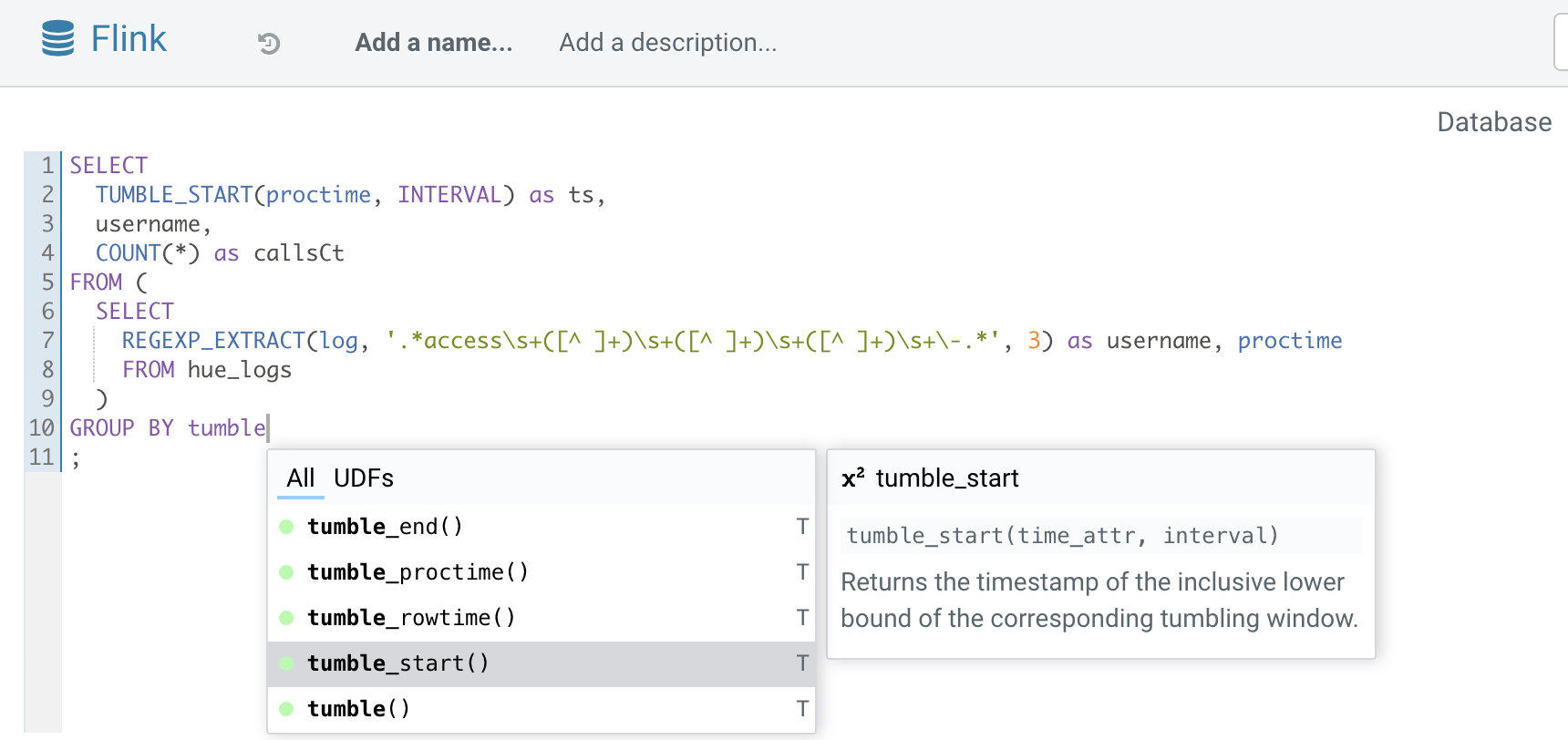 “Flink SQL - Autocomplete improvements”